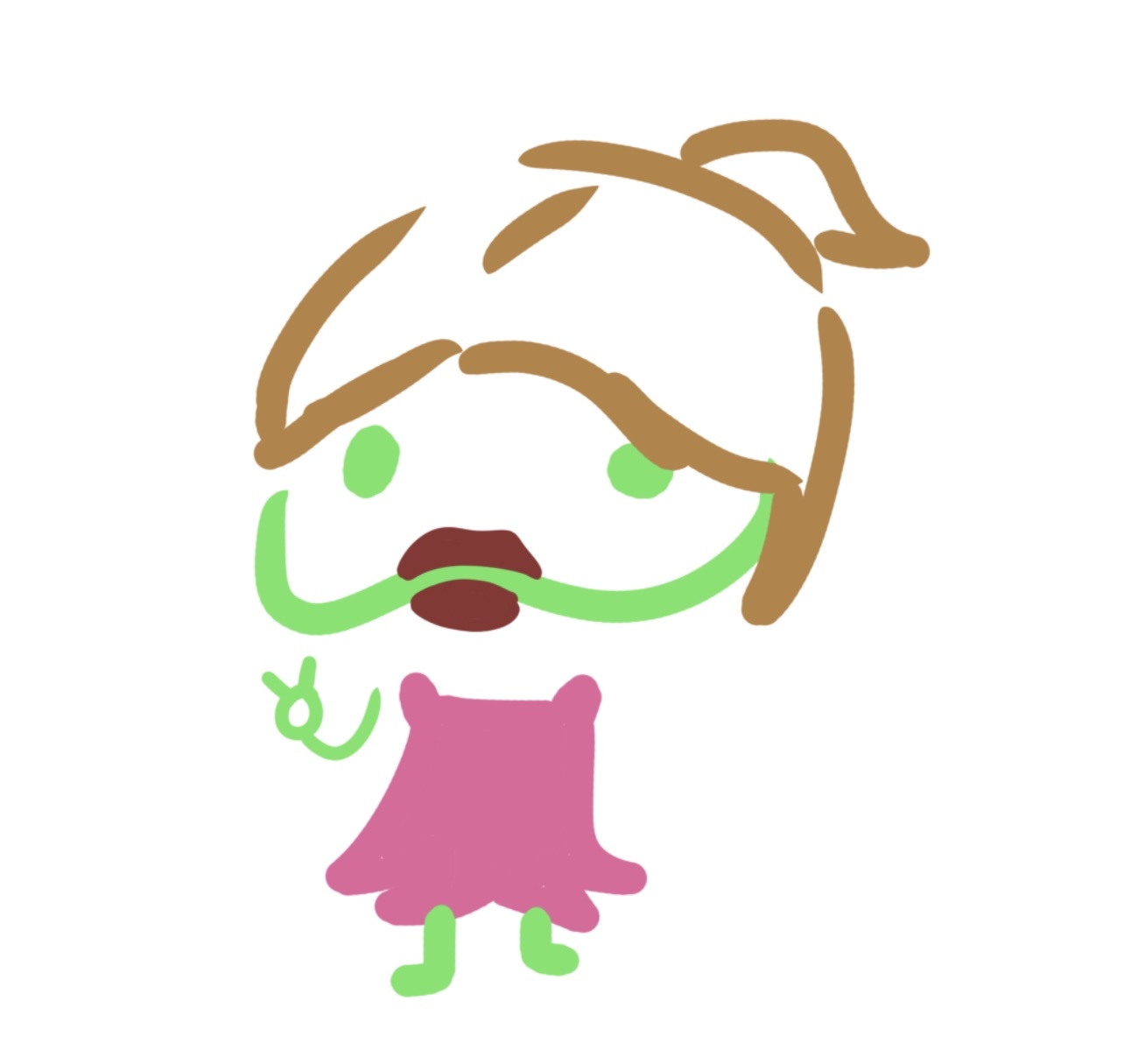 SZB wearing a dress and makeup